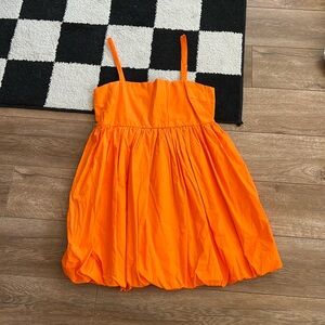 Orange bubble dress